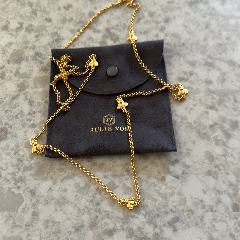 Long Julie Vos Bee Necklace